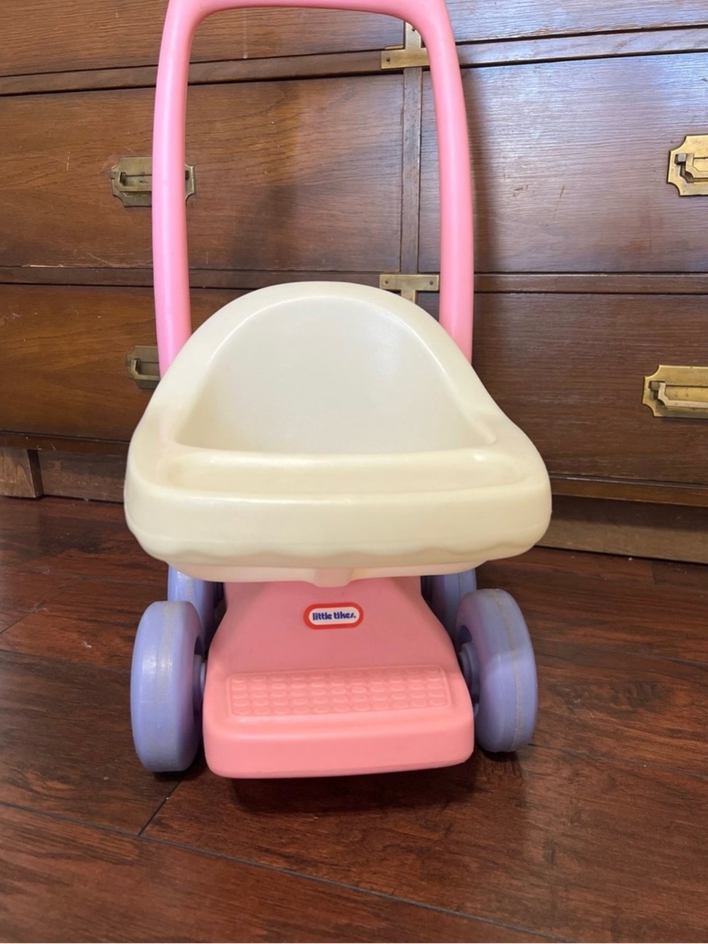 Vintage Little Tikes Pink & Cream Doll Stroller